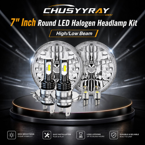 Round dot led headlights - round,