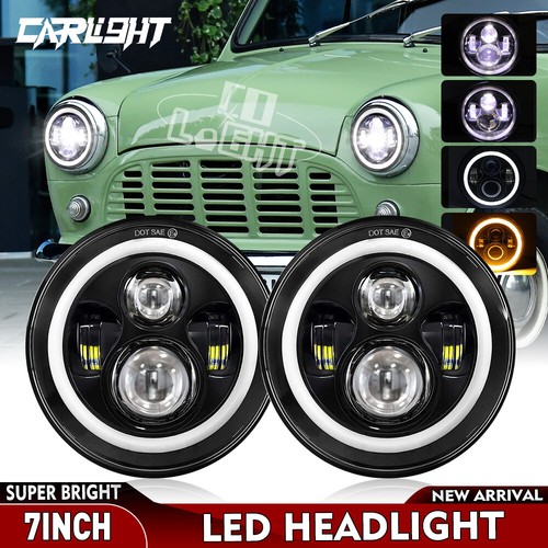 Pair round led headlights - 7'',
