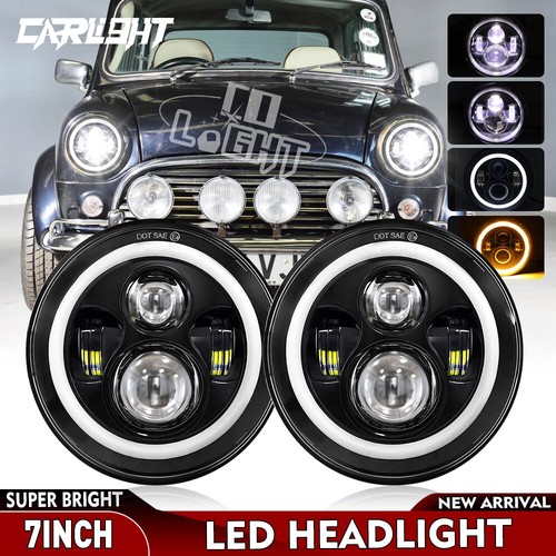 Dot 7inch black led - black, headlights