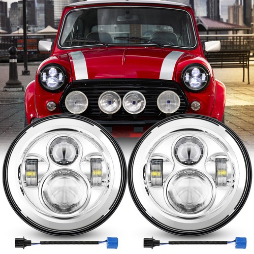 Pair inch round chrome led - pair,