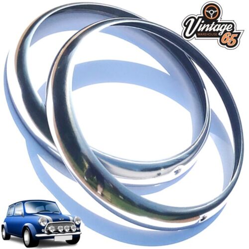 Pair chrome trims rings - of,