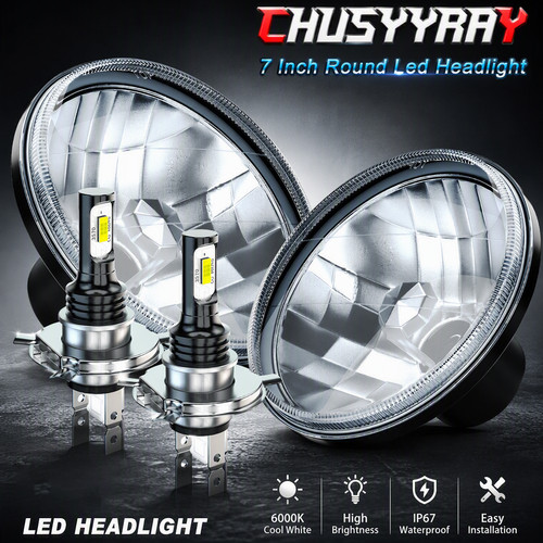 Round chrome led - 7'',